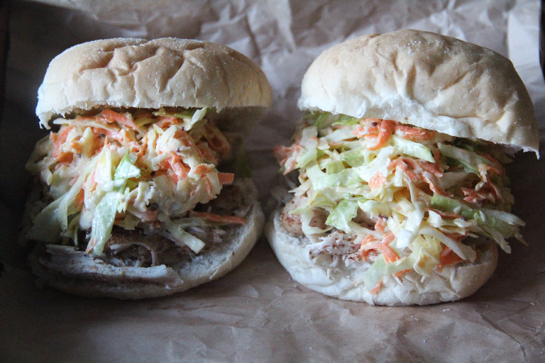 Spiced Chicken Coleslaw Sandwiches