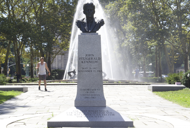 President Kennedy glowing in sunlight