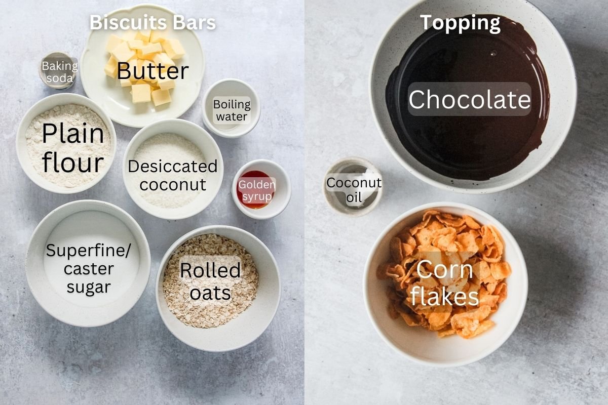 Anzac Biscuit Bars Ingredients