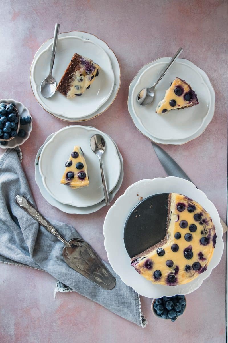 blueberry custard cake