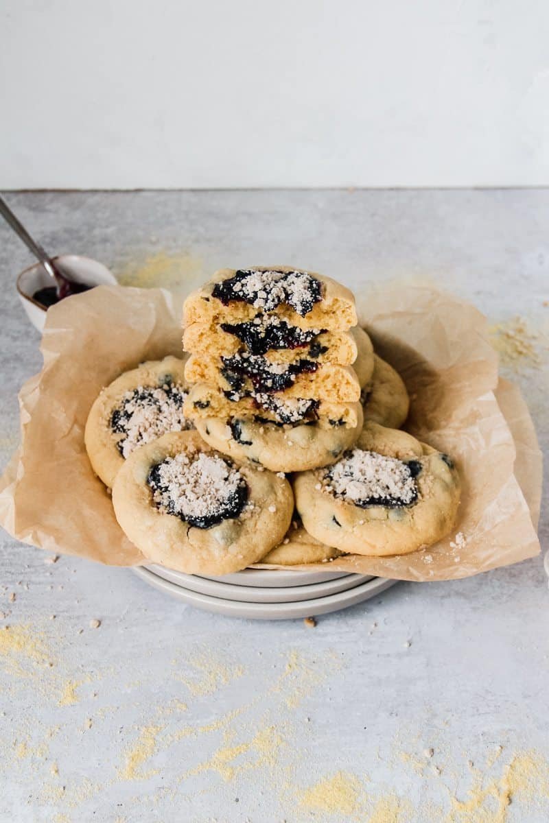 blueberry muffin cookies with streusal
