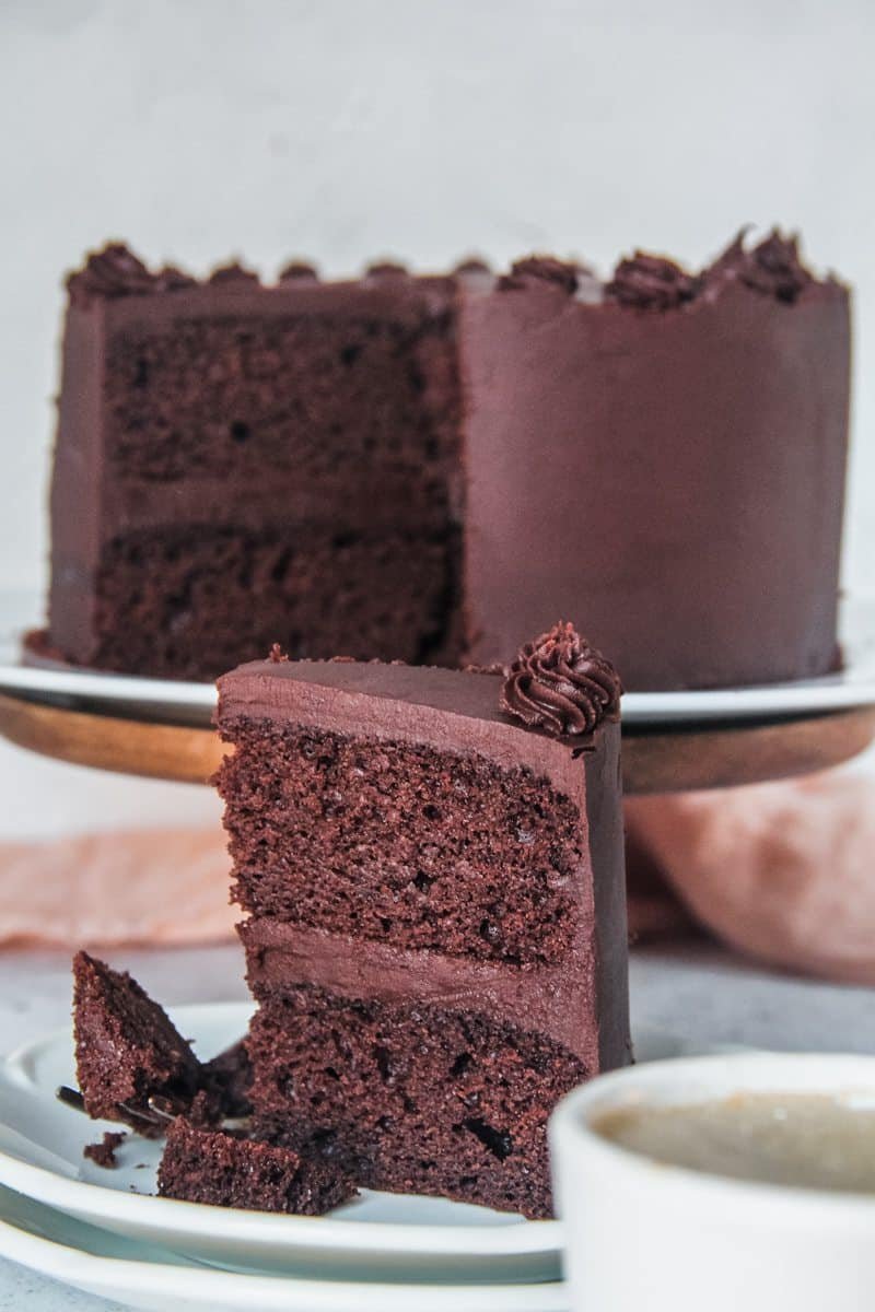 chocolate buttermilk cake with frosting
