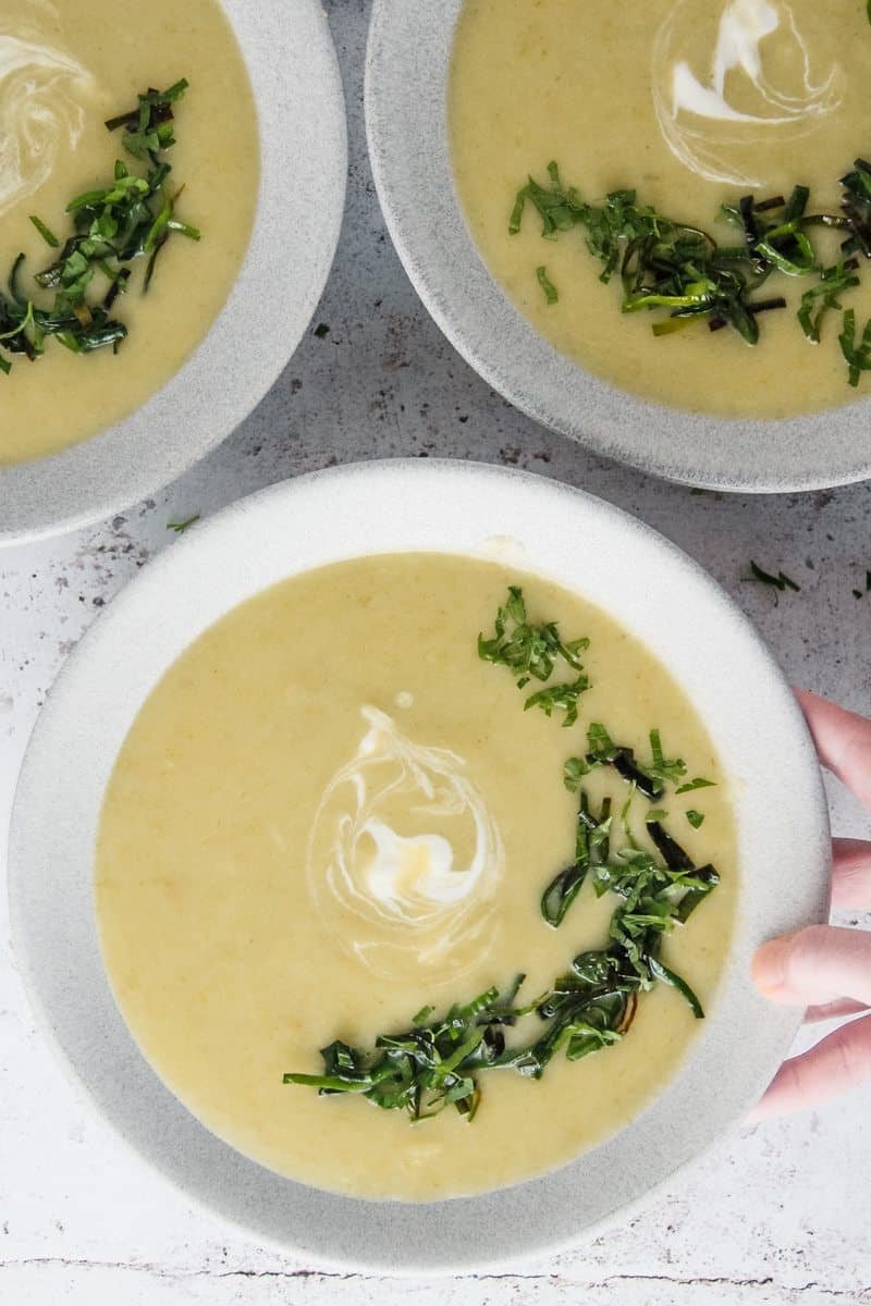 healthy potato and leek soup