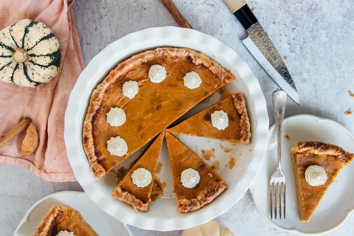 homemade pumpkin pie