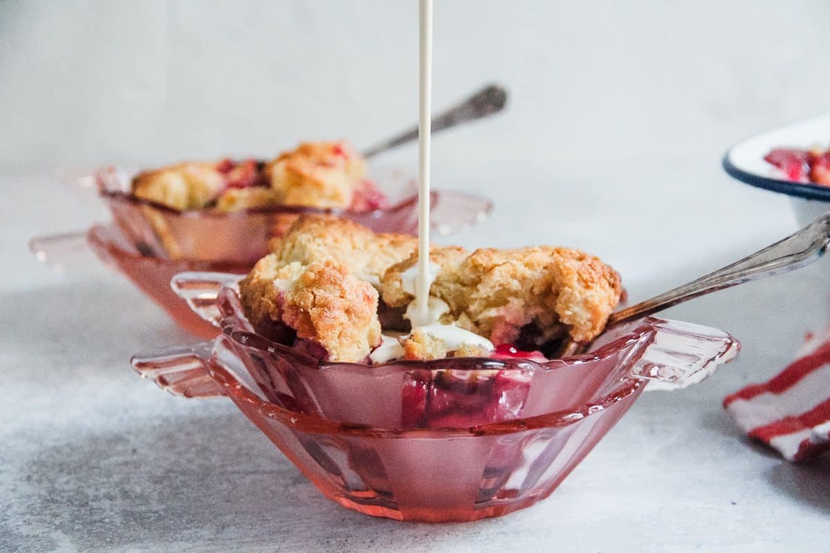 rhubarb and blackberry cobbler recipe